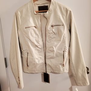 White Leather look jacket